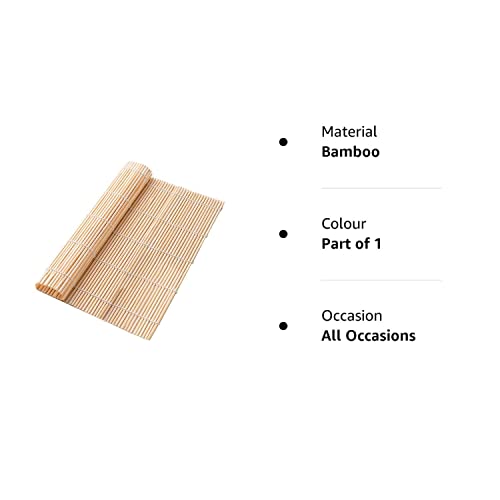 JustSmoke.Menuoshen Bamboo Rolling Mat for Sushi Japanese Style(24 * 24cm)JustSmoke.Me