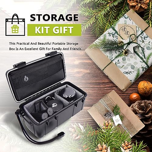 JustSmoke.MeOZCHIN Black Storage Box Resistant Storage Container with Combination Lock ABS Plastic Storage Box Great Gift for Men (24 x 13 x 10 cm)JustSmoke.Me