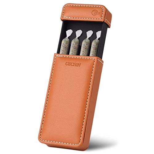 OZCHIN Cigarette Case Pull-and-Push Cigarette Holder Holds 4 King Size Great Gift for Men Women (13 x 6 x 2cm)JustSmoke.Me