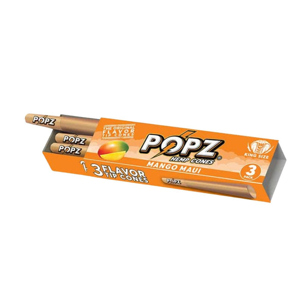 POPZ | Mango Maui | Flavoured Hemp Cone | 3pc | Blunt | Pre Rolls - Justsmoke.meJustSmoke.Me