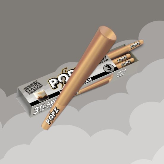 POPZ | Russian Cream | Flavoured Hemp Cone | 3pc | Blunt | Pre Rolls - Justsmoke.meJustSmoke.Me