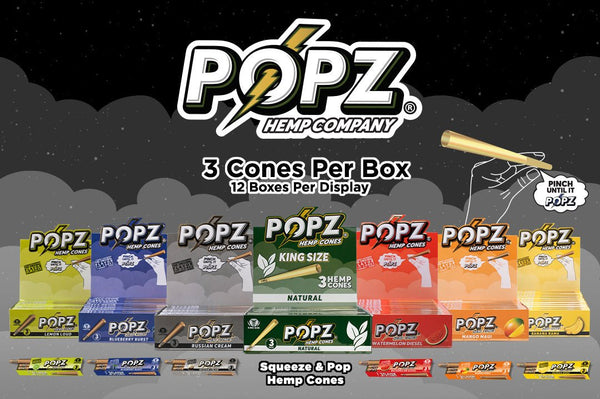POPZ | Pick Any Flavours | Flavoured Hemp Cone / Pre Rolls - Justsmoke.meJustSmoke.Me