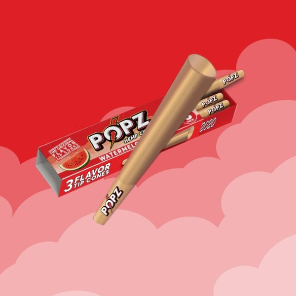 POPZ | Watermelon Diesel | Flavoured Hemp Cone | 3pc | Blunt | Pre Rolls - Justsmoke.meJustSmoke.Me