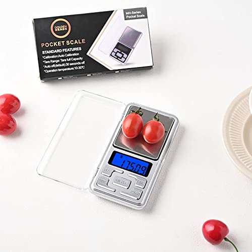 Portable Digital Weighing Scale 0.01g x 200g Precise Mini Pocket Scale For Gold Jewellery Collectibles Food Herbs and Coffee with Back-Lit LCD DisplayJustSmoke.Me