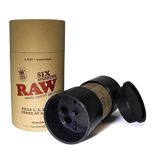 RAWRAW 18319 Six Shooter Filler for King Size Cones, PlasticJustSmoke.Me