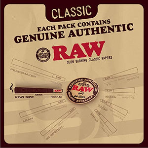 RAW Classic King Size Pre-Rolled Cones | 50 Pack and Cone Loader | BundleJustSmoke.Me