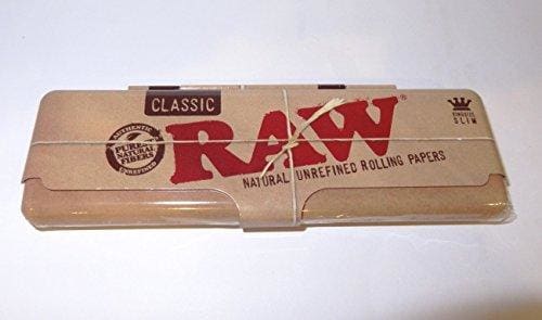 JustSmoke.MeRAW : Classic Rolling Papers King Size Slim Metal Tin Storage CaseJustSmoke.Me