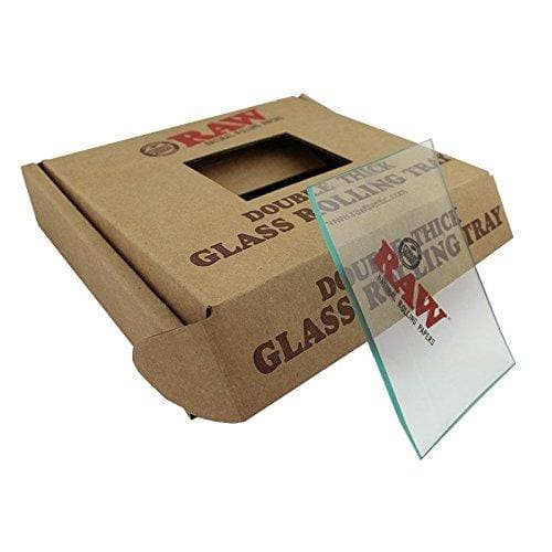 RAW : Clear Glass | Gentleman's Rolling Tray | 10x8inchJustSmoke.Me