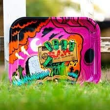 RAW Rolling Metal Tray, Multi-Coloured, LJustSmoke.Me