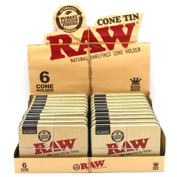 RAW Tin 6 Cone Holder King SizeJustSmoke.Me