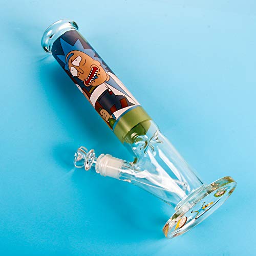 REAMIC (Moon A Recycler Glass Bongs Hookah Smoking Bong 14.5mm Bong Bowl Height 32.5cm Straight Pipes Honeycomb Branch Cheap Bongs Water Oil Rigs with Accessories Blue ?-JustSmoke.Me