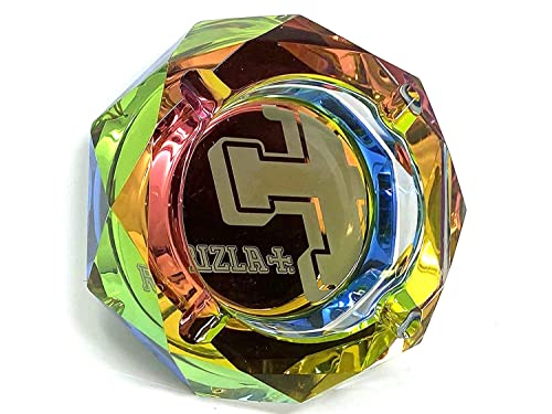 Rizla Crystal Glass Ashtray, Official Licensed Rizla Astray (Multi Rainbow)JustSmoke.Me