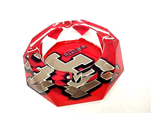Rizla Crystal Glass Ashtray, Official Licensed Rizla Astray (Red)JustSmoke.Me