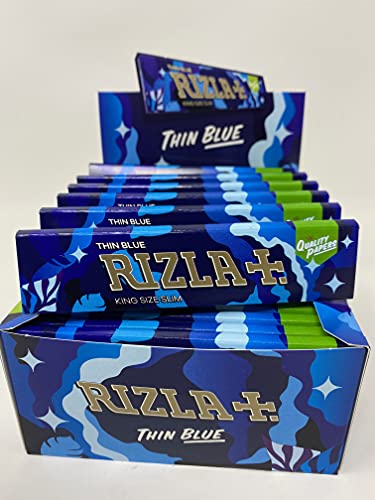 Rizla King Size Camouflage Rolling Paper Full Box Of 50 Booklets (Blue)JustSmoke.Me