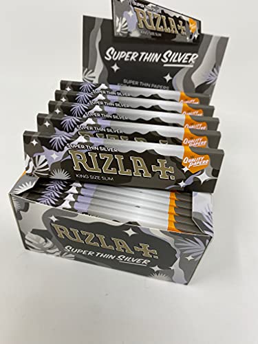 JustSmoke.MeRizla King Size Camouflage Rolling Paper Full Box Of 50 Booklets (Silver)JustSmoke.Me