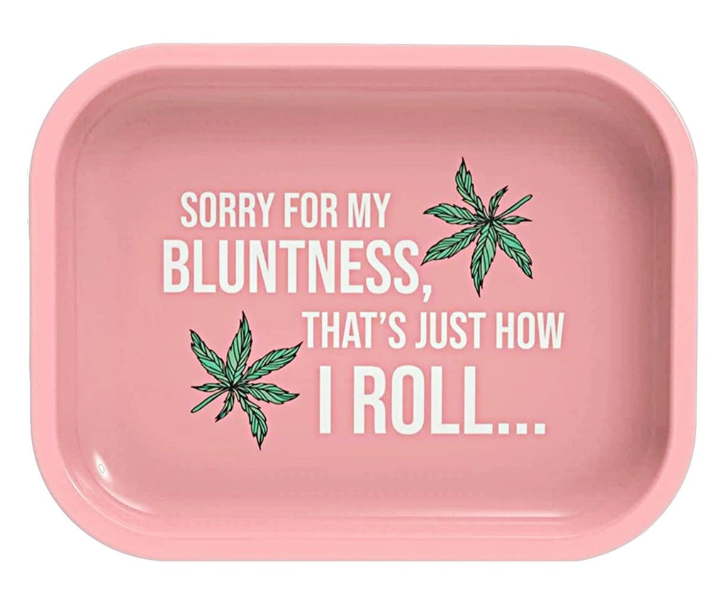 Rolling Tray - Pink Metal Rolling Tobacco Holding Tray Smoking Accessories Pink Rolling Tray - Womens Smoking TrayJustSmoke.Me