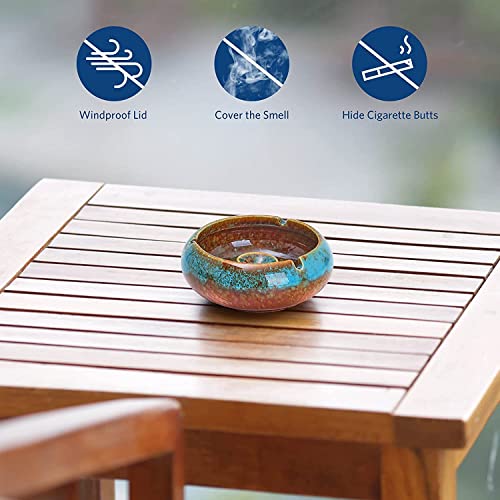 Aazon.co: Cigar Ashtray Outdoors Ash Tray – 8.5 Inch Ceraic Ashtrays