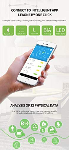 Silver Bell Smart Body Fat Scales, Body BMI Analyzer,Health Monitor,Fat Percentage,Muscle Mass Bathroom Digital Weight Scale with Free Android iOS App, Sync with Apple Health & Google Fit - BlackJustSmoke.Me