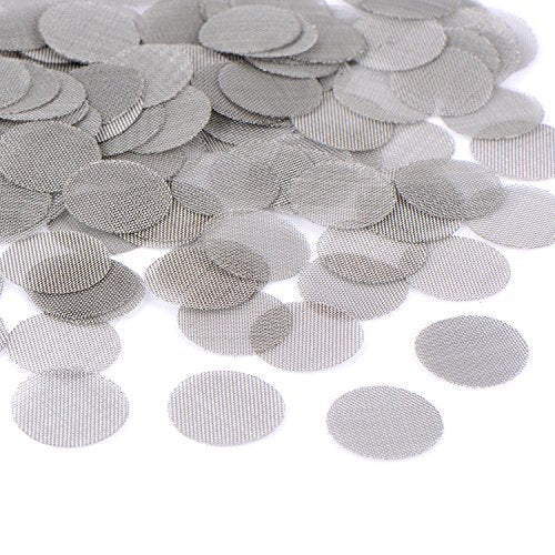 Stainless Steel Smoking Screens Pipe Screen Filters 15 mm with Storage Box (150 Pieces)JustSmoke.Me