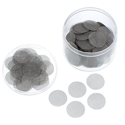 Stainless Steel Smoking Screens Pipe Screen Filters 15 mm with Storage Box (150 Pieces)JustSmoke.Me