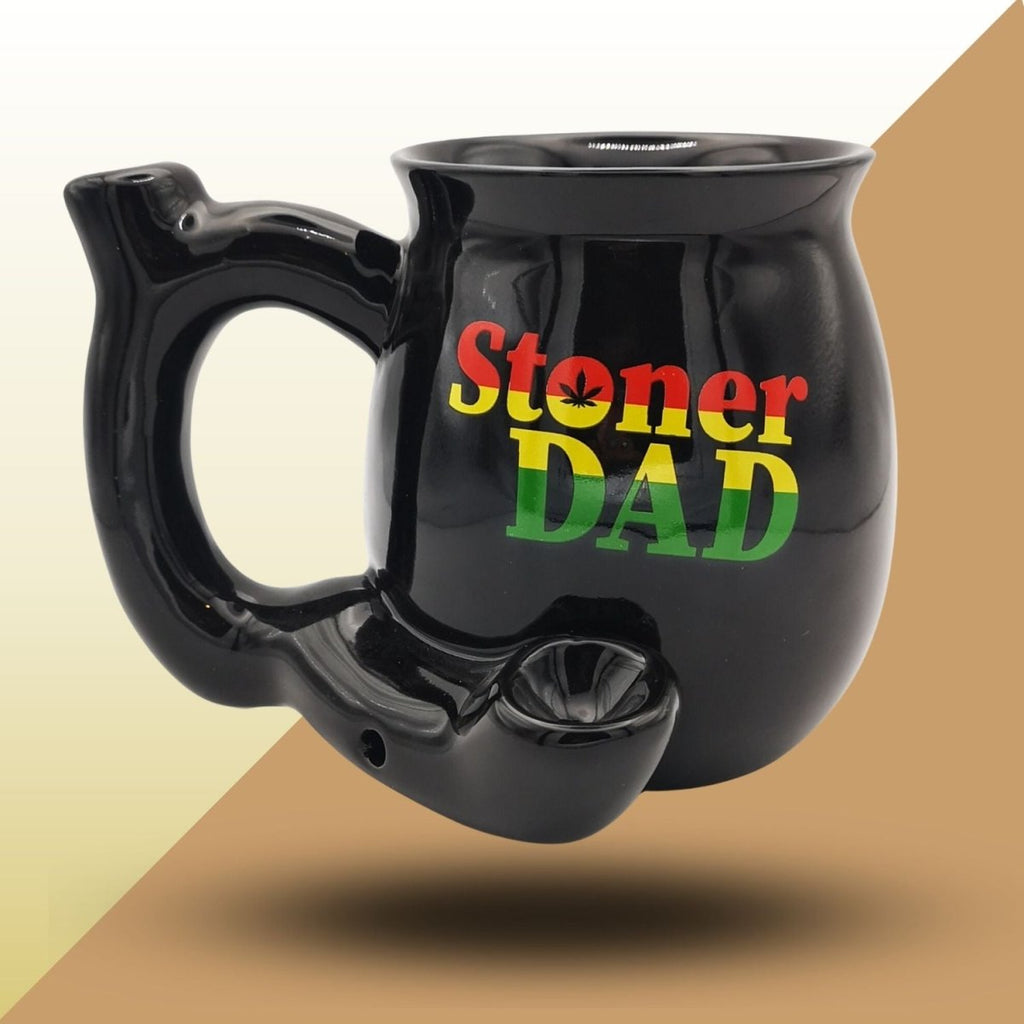 JustSmoke.MeStoner Dad : 2 in 1 - Wake & Bake - Ceramic Coffee Mug Bong : Ideal GiftJustSmoke.Me