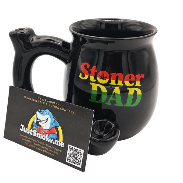 JustSmoke.MeStoner Dad : 2 in 1 - Wake & Bake - Ceramic Coffee Mug Bong : Ideal GiftJustSmoke.Me