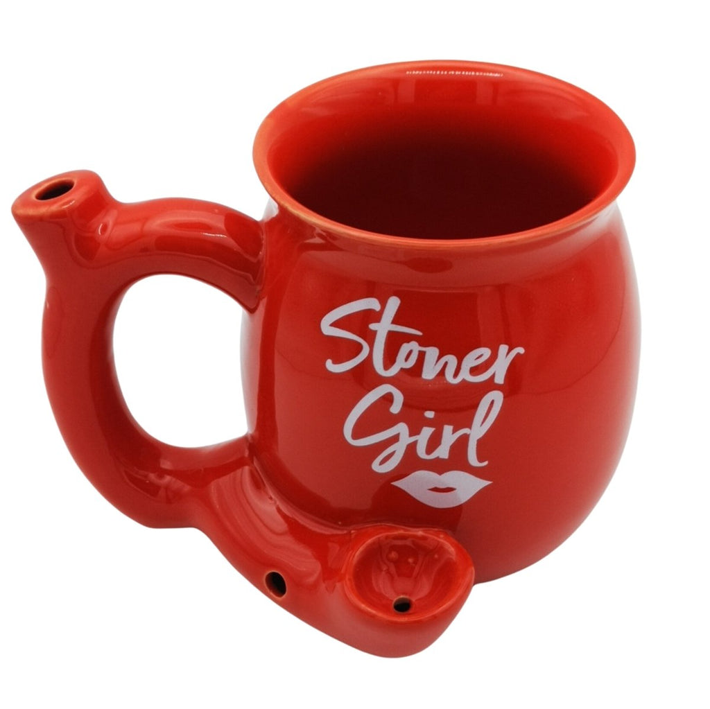 bong coffee cup Stoner Girl (Red) - 2 in 1 - Wake & Bake