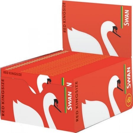SWAN KING SIZE RED ROLLING PAPER - FULL BOX OF 50 PACKSJustSmoke.Me