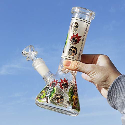 The7boX Glass Bong Smoking Water Pipes with Downstem 14mm Luminous Bongs 21cm 8.3inchJustSmoke.Me