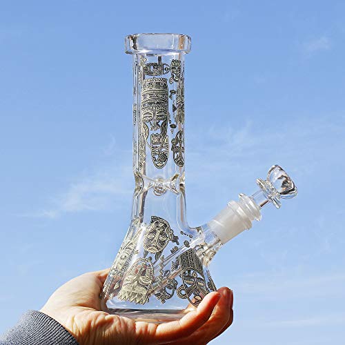 JustSmoke.MeThe7boX Handmade Bong Simple Glass Beaker Pipes Bong for Smoking 14.5mm Oil Rig Bubblers¡­JustSmoke.Me