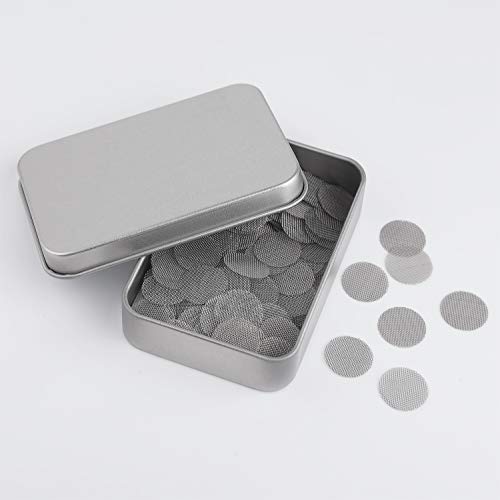 TUPARKA 200 Pcs 15 mm Stainless Steel Pipe Screen Filters Screens Pipe Screens with Storage BoxJustSmoke.Me