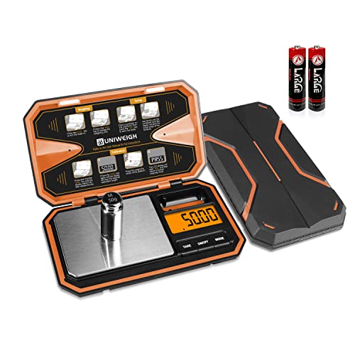 Travel Digital Pocket Scale 200g - 1000g /0.01g, Digital Gram Scales, Mini Food Scale with 50g Calibration Weight for Food, Powder, Dry Herb, Tea, Jewelry, Coins (Battery Included)-OrangeJustSmoke.Me