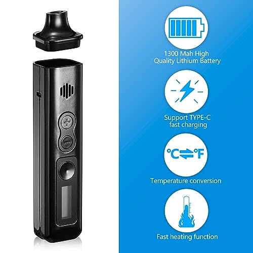 Vaporizer by IOUQ TARURS kit Vape Ceramic Heating Chamber LCD Display Screen Full temperature control Type-C Fast Charging Dry herb vaporisers JustSmoke.Me Vaporizer by IOUQ TARURS kit Vape Ceramic Heating Chamber LCD Display Screen Full temperature control Type-C Fast Charging Dry herb vaporisers JustSmoke.Me