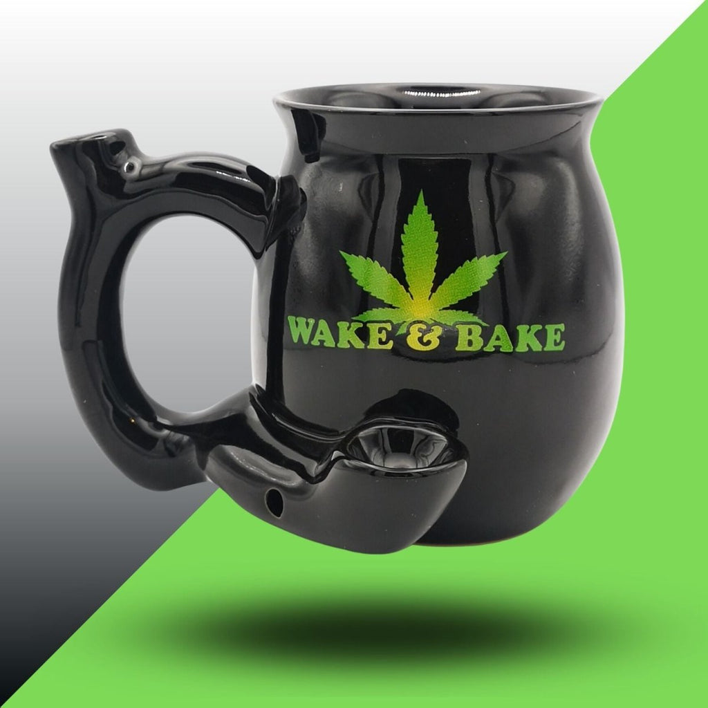 Wake & Bake (Black) - 2 in 1 - Coffee Mug + Bong : Ideal GiftJustSmoke.Me