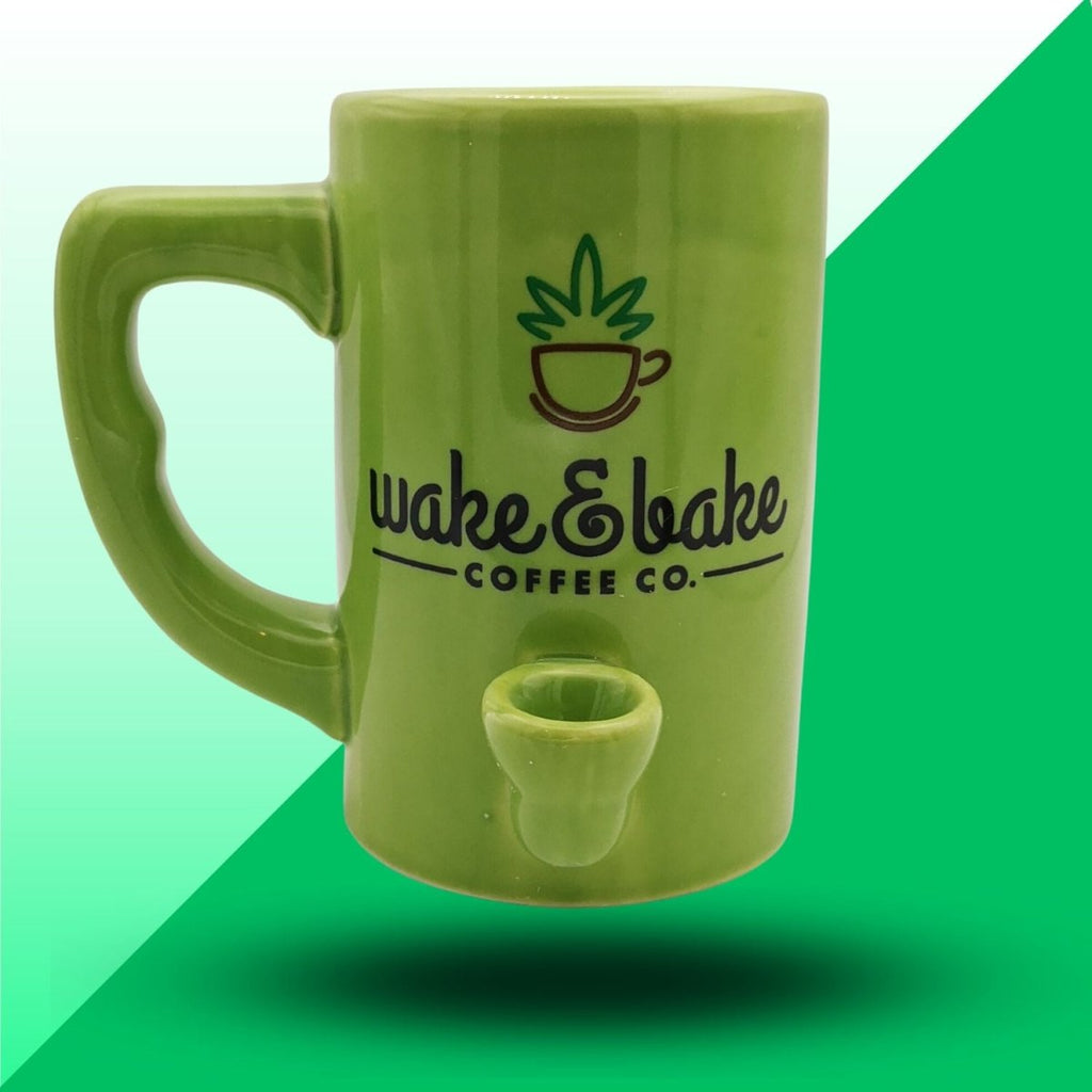 Wake & Bake (Extra Large) - 2 in 1 - Green Coffee Mug Bong : Ideal GiftJustSmoke.Me