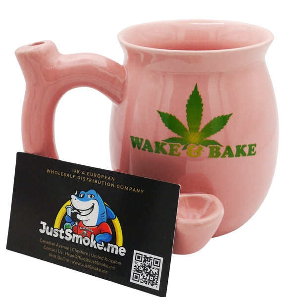 JustSmoke.MeWake & Bake (Pink) - 2 in 1 - Coffee Mug + Bong : Ideal GiftJustSmoke.Me