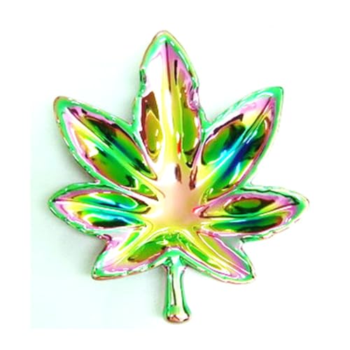 Wise Skies Funky Ashtrays Choose Your Own Skull Rasta Man Alien Resin Ash Trays Accessories (Crystal Leaf)JustSmoke.Me