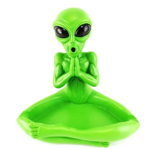Wise Skies Funky Ashtrays Choose Your Own Skull Rasta Man Alien Resin Ash Trays Accessories (Praying Alien)JustSmoke.Me