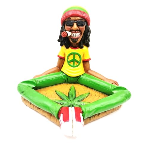 Wise Skies Funky Ashtrays Choose Your Own Skull Rasta Man Alien Resin Ash Trays Accessories (Reggae Man)JustSmoke.Me