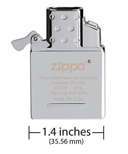 ZippoZippo Rechargeable Arc Lighter Insert, Flameless Insert for Cigars Cigarettes Candles Lighter Case, Electric Lighter for Tobacco Pipe & Cigars, Flameless LighterJustSmoke.Me