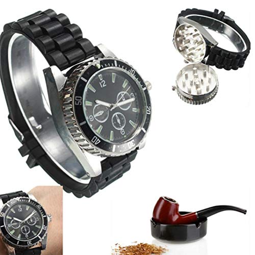 Zonfer Watch Grinder Wrist Watch Herb Grinder Megnetic Diamond Teeth GrinderJustSmoke.Me