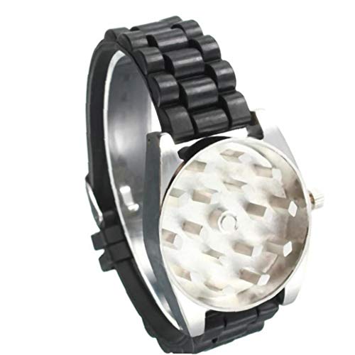 Zonfer Watch Grinder Wrist Watch Herb Grinder Megnetic Diamond Teeth GrinderJustSmoke.Me